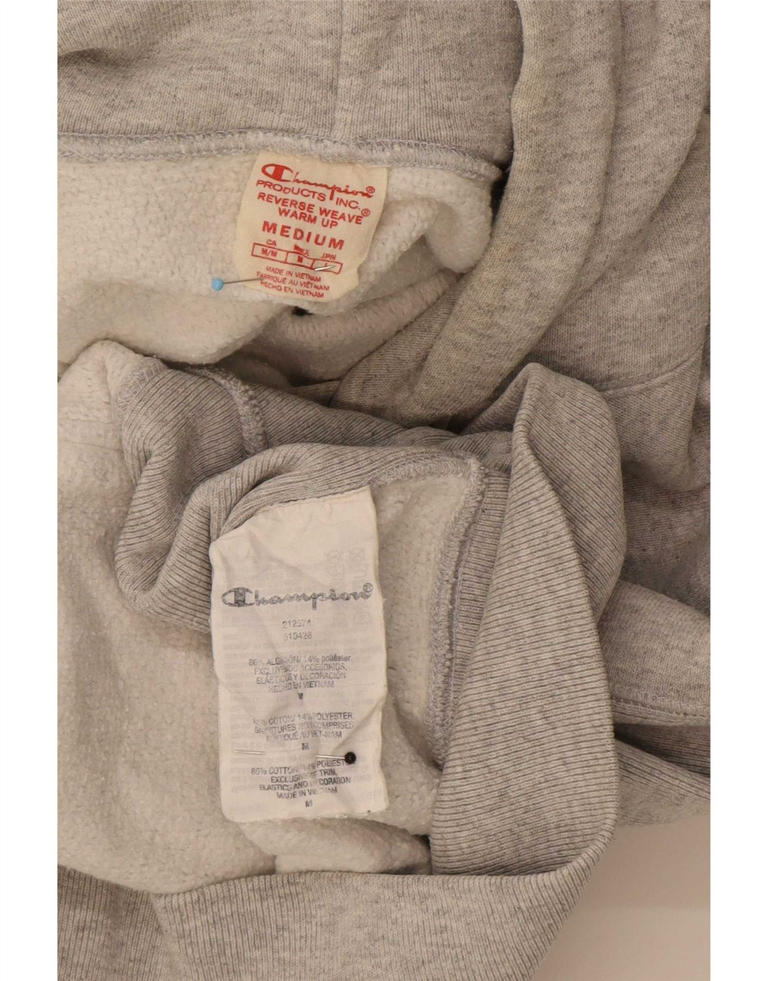 Pulover pentru bărbați Champion Reverse Weave Graphic Hoodie, bumbac mediu gri