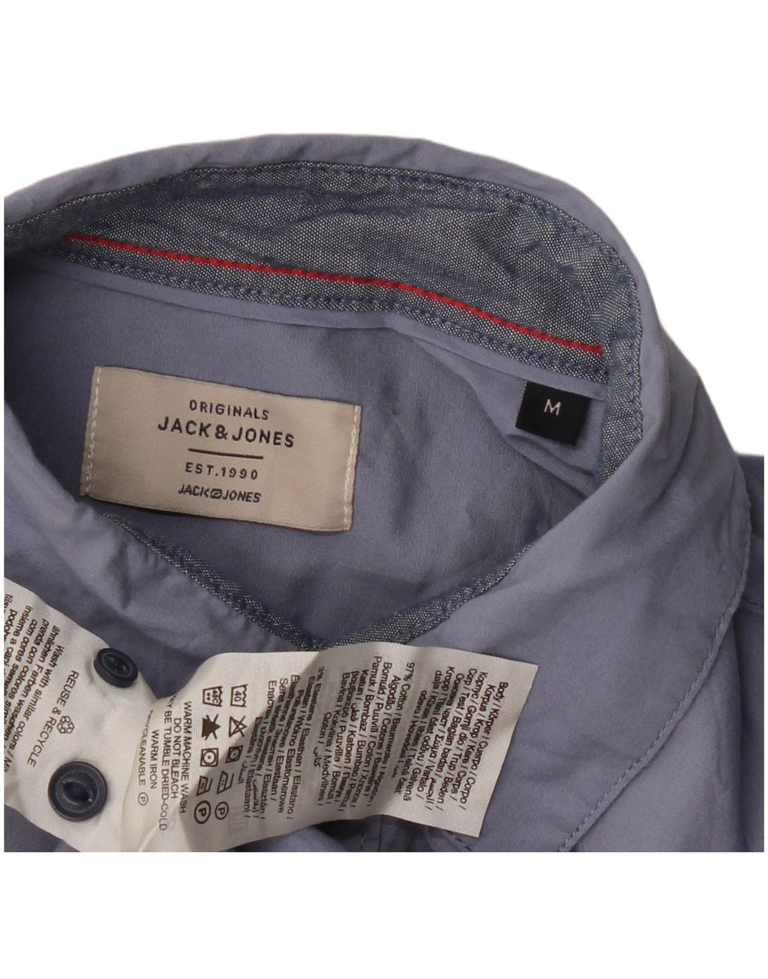 Cămașă pentru bărbați JACK & JONES Bumbac albastru mediu
