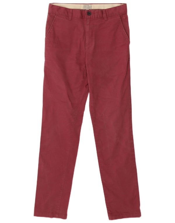 Pantaloni chino subțiri Jack Wills pentru bărbați L30 L31 bumbac roșu