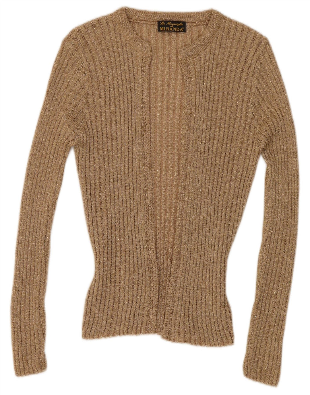 Pulover Vintage cardigan deschis pentru femei UK 12 Medium Bej Pete