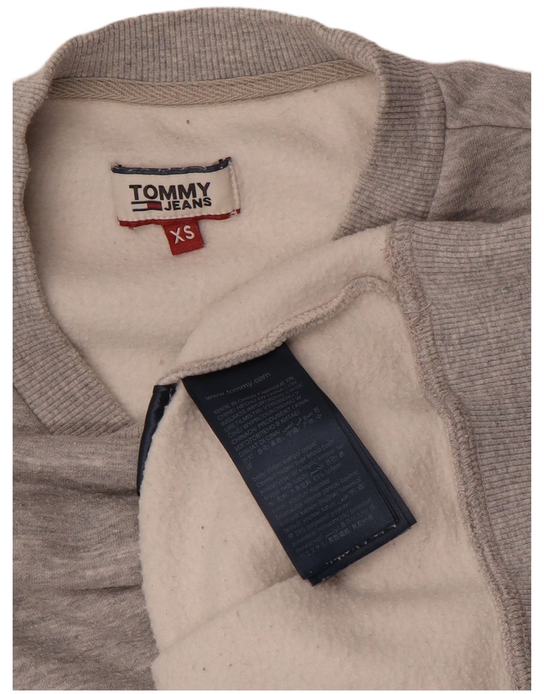 Hanorac pentru bărbați TOMMY HILFIGER Pulover XS bumbac cu pete gri