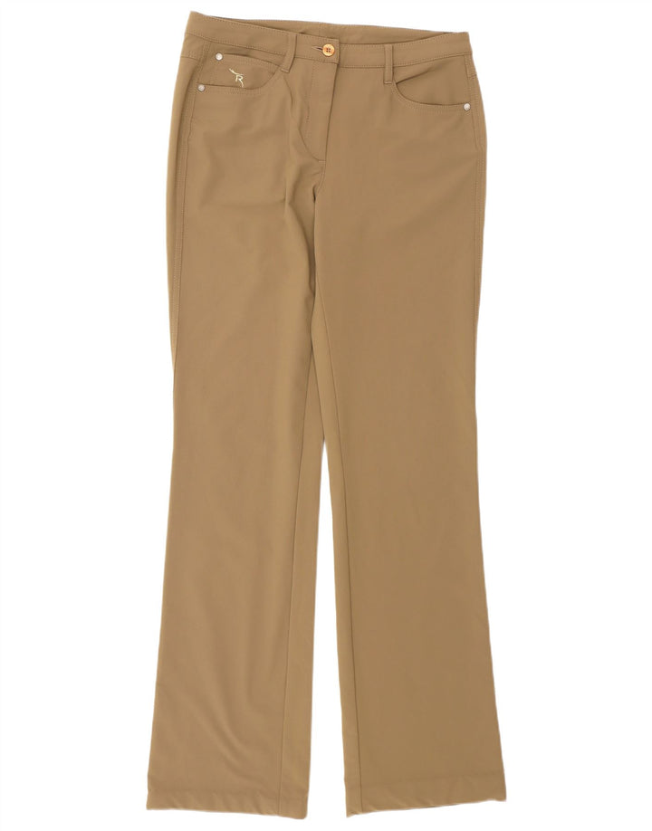 Pantaloni casual pentru femei Chervo Bootcut IT 42 Medium W28 L32 Bej Poliester