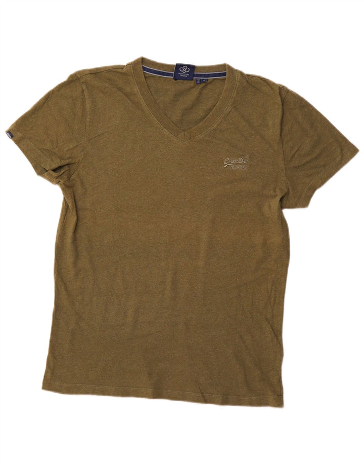 Tricou Superdry pentru bărbați Top din bumbac verde mediu