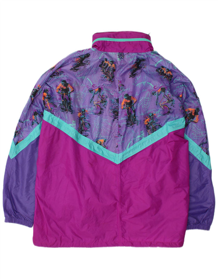 J JEANTEX jachetă de ploaie cu glugă pentru bărbați, Marea Britanie 44/46 2XL, mov, bloc de culoare