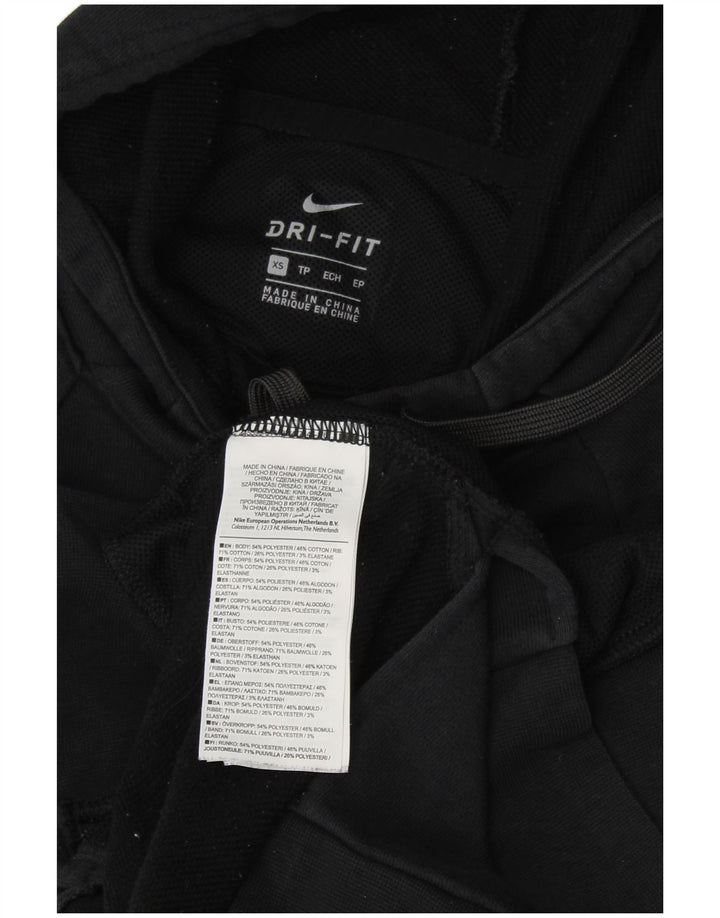 Pulover NIKE Dri Fit supradimensionat pentru femei UK 6 XS bumbac negru