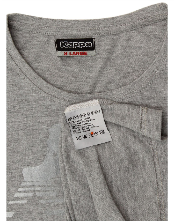 Tricou grafic KAPPA pentru femei, UK 18 XL, bumbac gri