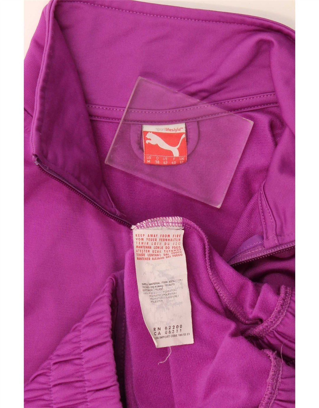 Jachetă de trening Puma pentru femei UK 12 Poliester violet mediu