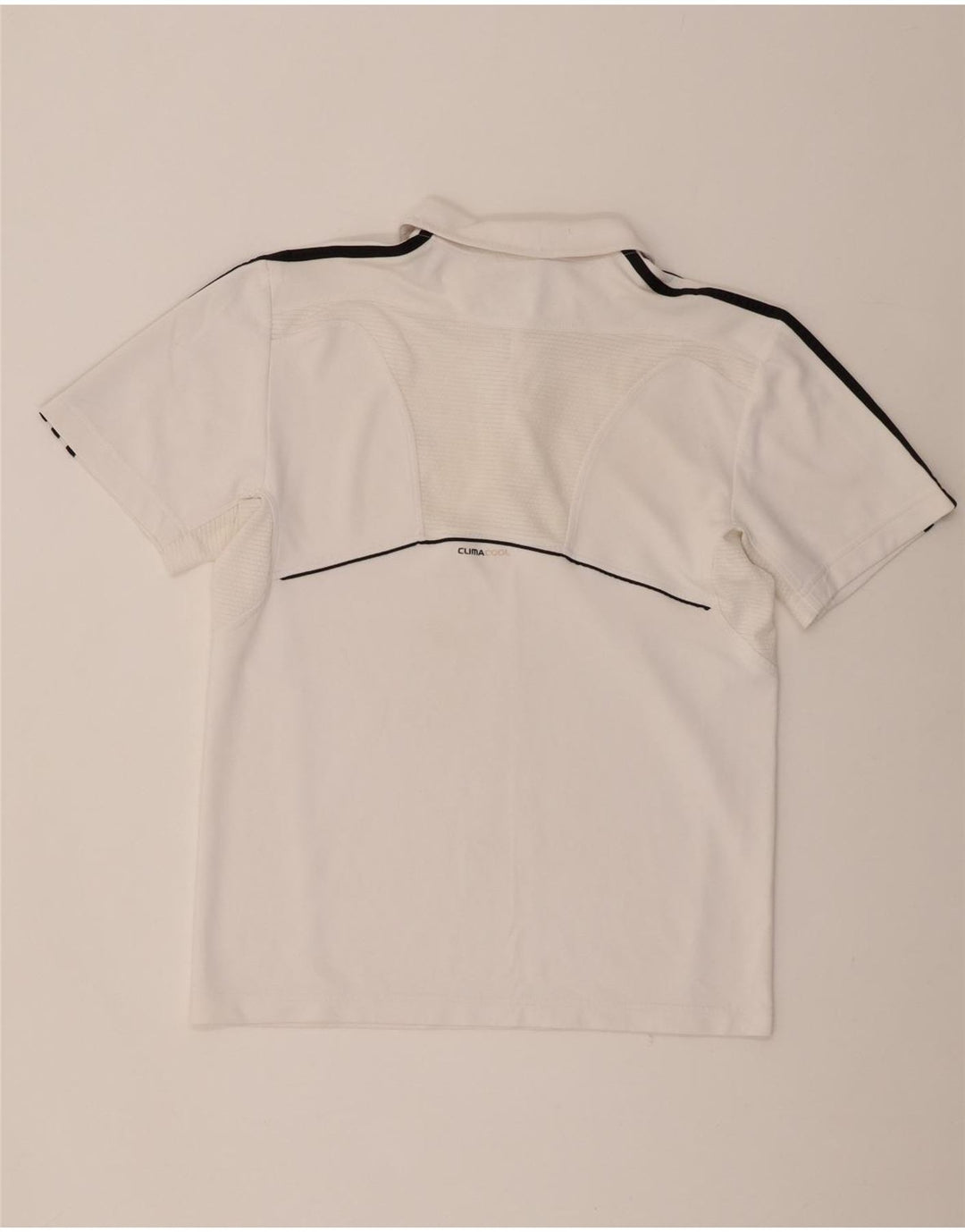 Tricou polo Adidas Climacool pentru bărbați, poliester alb mic