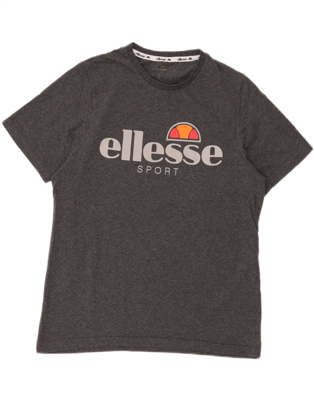 Tricou grafic ELLESSE pentru bărbați Top din bumbac gri mediu