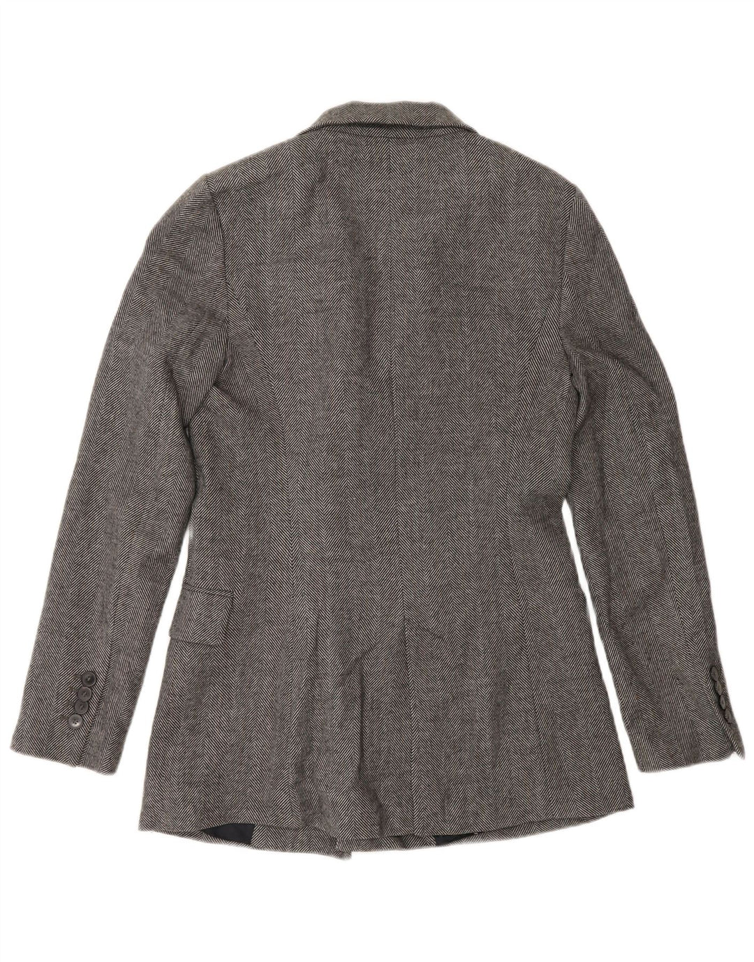 Jachetă Blazer pentru femei Zara, cu două piepturi, UK 10, gri, oase mici