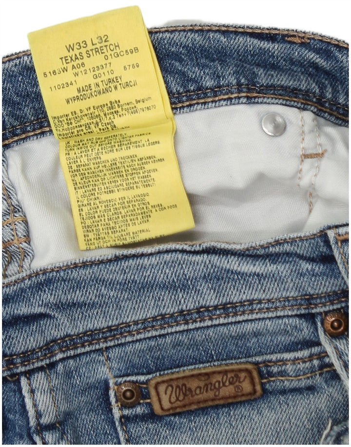 WRANGLER Blugi drepti pentru bărbați Texas Stretch W33 L32 Bumbac albastru