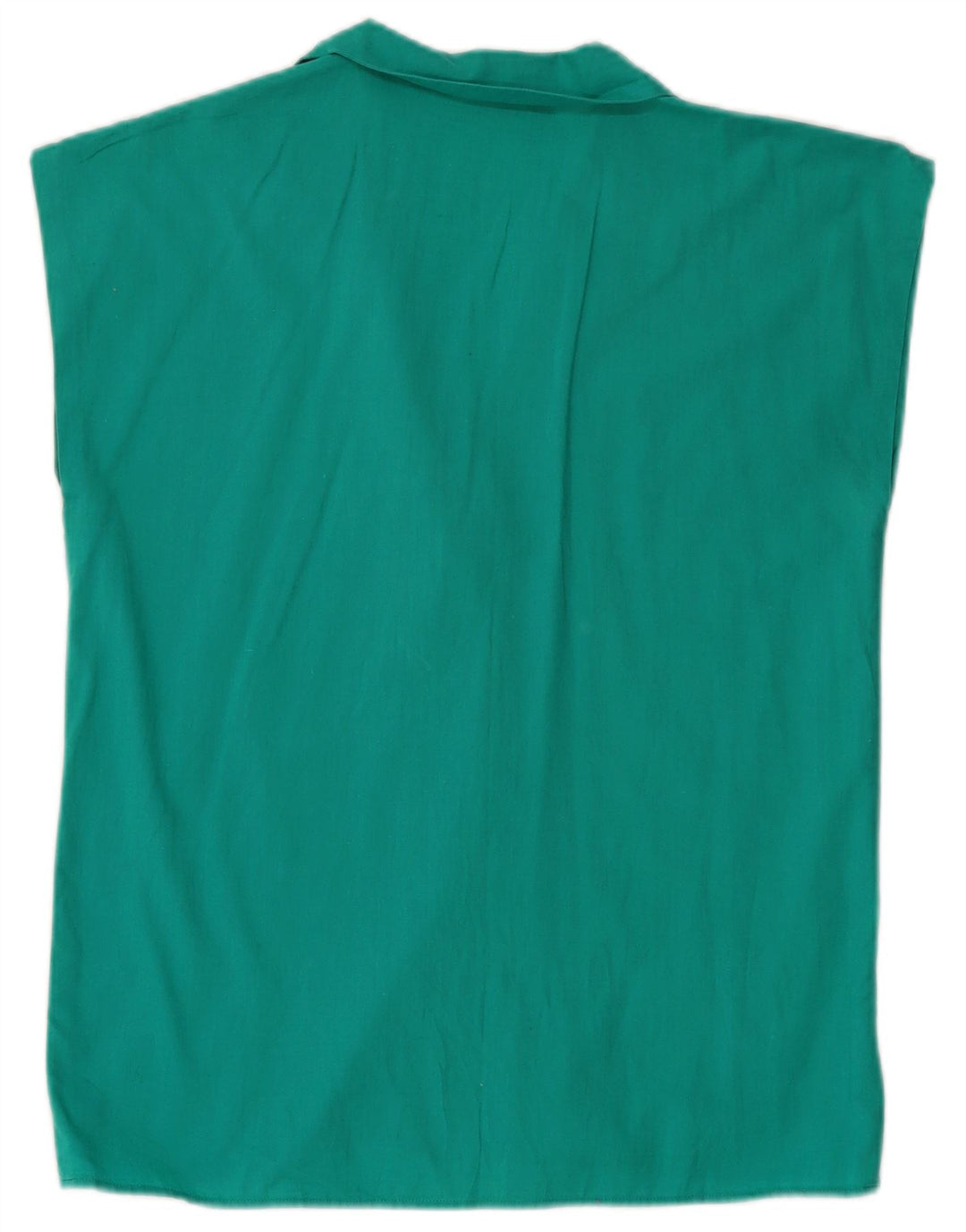 Bluză cămașă fără mâneci pentru femei VINTAGE UK 12 Turcoaz mediu