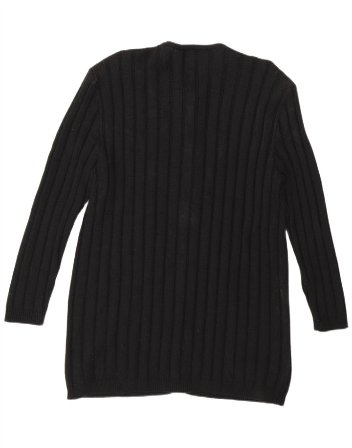 Pulover Yarell cardigan cu paragate pentru femei UK 16 mare, negru, poliacrilic