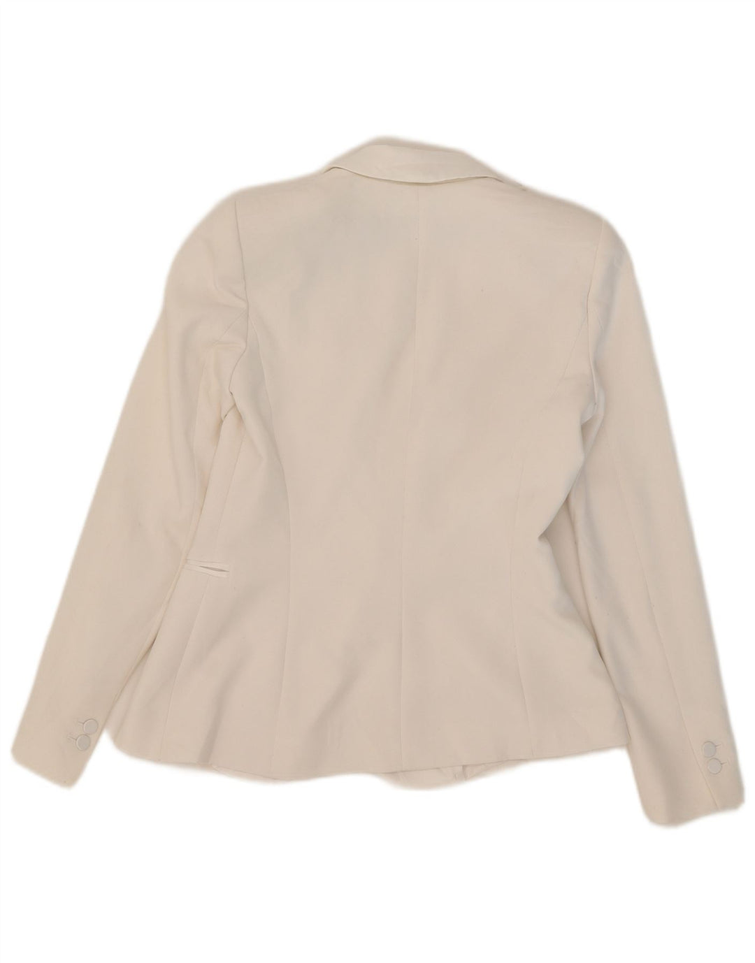 Jachetă Blazer pentru femei Zara cu 1 nasture UK 10 Poliester alb mic