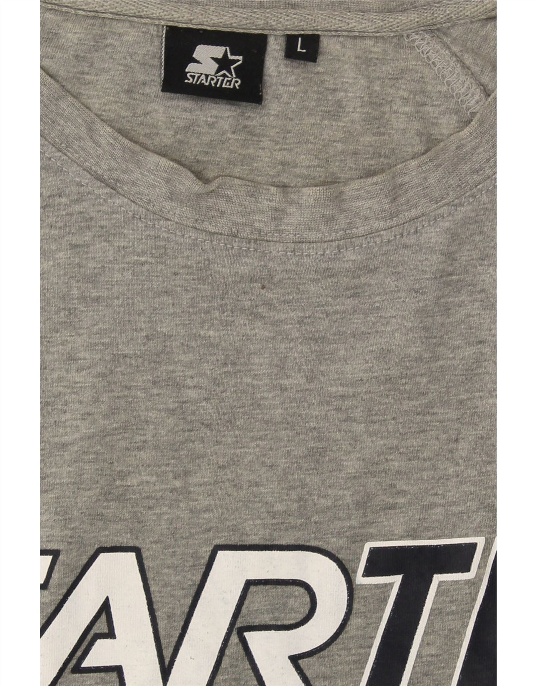 STARTER Mens Graphic T-Shirt Top Large Grey Cotton Vintage Starter and Second-Hand Starter from Messina Hembry 