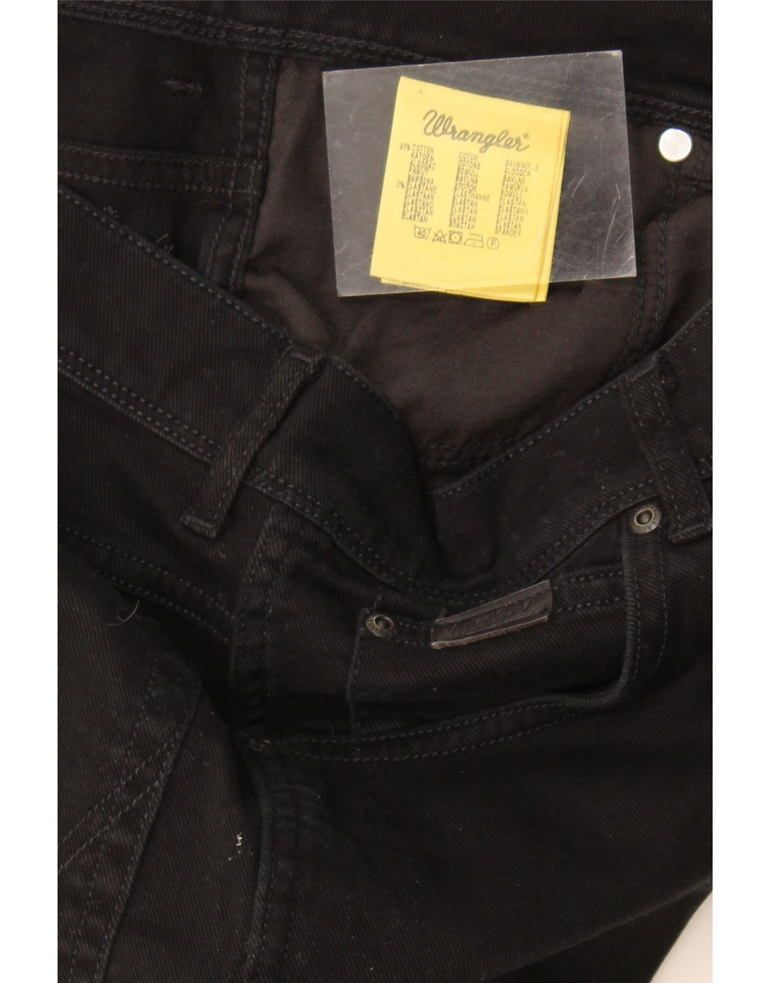 Blugi drepti pentru bărbați Wrangler W33 L31 bumbac negru