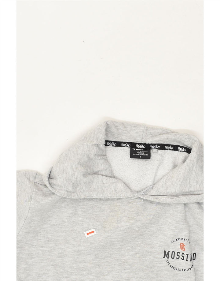 MOSSIMO Womens Graphic Hoodie Jumper UK 8 Small Grey Cotton | Vintage Mossimo | Thrift | Second-Hand Mossimo | Used Clothing | Messina Hembry 