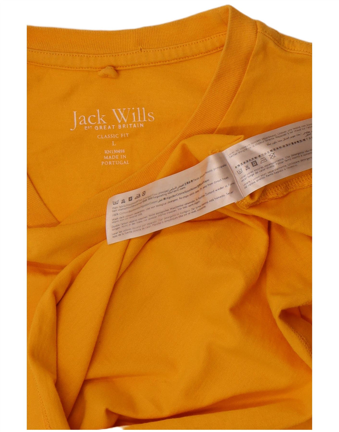 Tricou Jack Wills pentru bărbați Top mare din bumbac galben