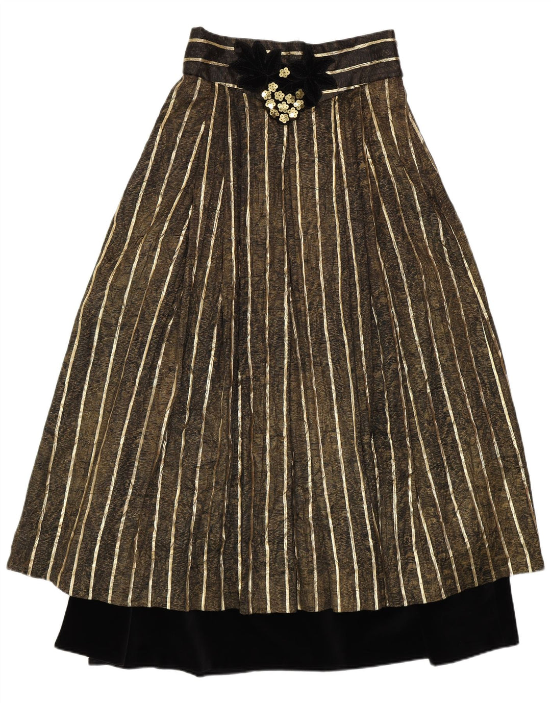 Fustă A-Line PFISTER pentru femei, cu talie înaltă, EU 38 Medium W26, cu dungi aurii