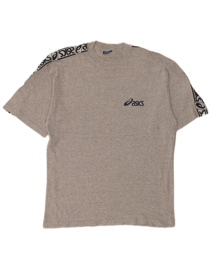 Tricou grafic Asics pentru bărbați Top, gri mediu, bumbac color bloc
