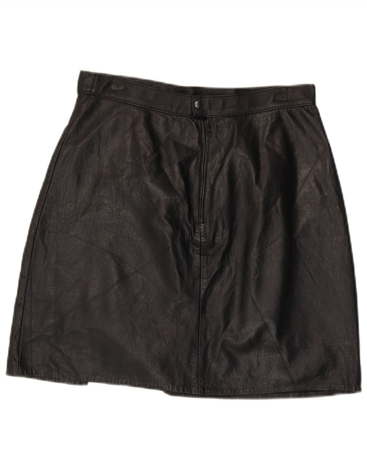 Mini fustă de piele pentru femei VINTAGE W28 Medium Black