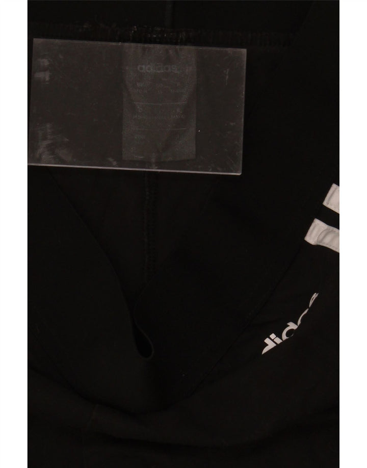ADIDAS Womens Leggings UK 12/14 Medium  Black Polyester Vintage Adidas and Second-Hand Adidas from Messina Hembry 