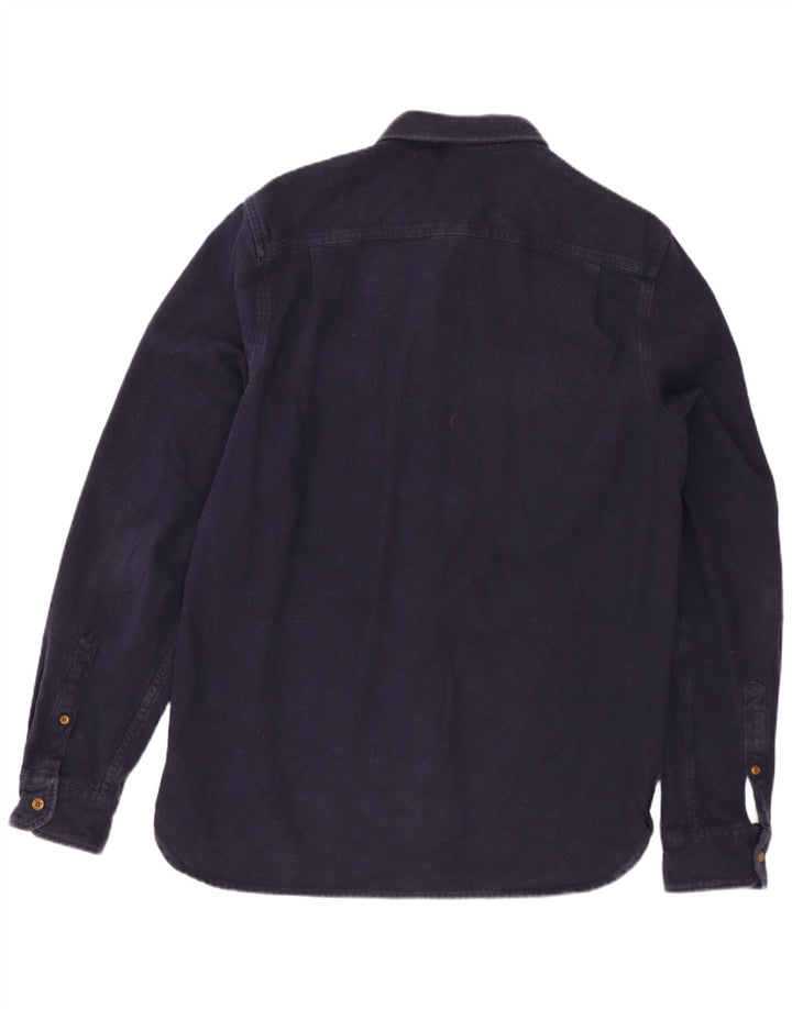 Cămașă de flanel pentru bărbați SUPERDRY, mare din bumbac bleumarin
