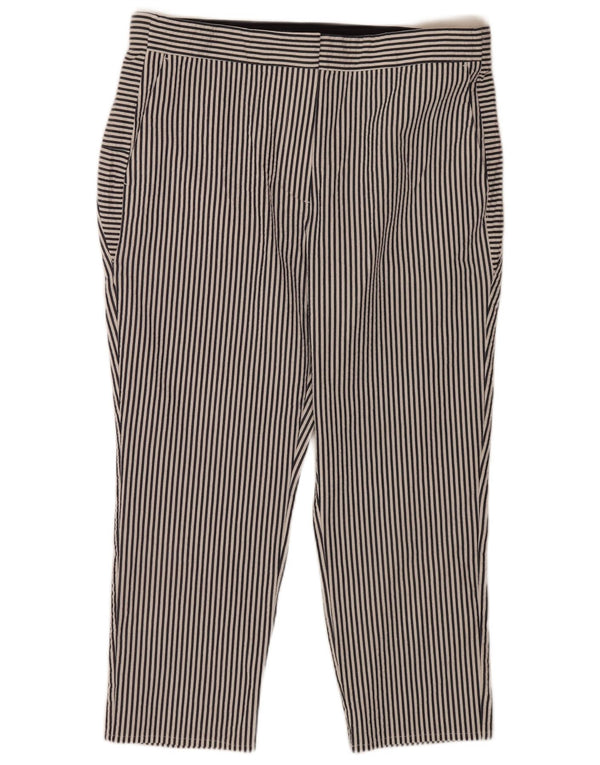 Pantaloni tăiați pentru femei Zara 2XL L34 L24 cu dungi albastre