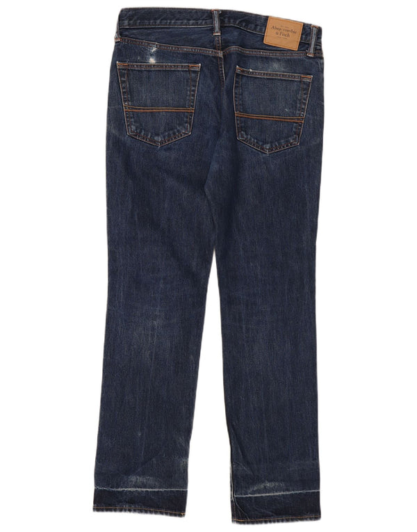 Blugi drepti pentru femei Abercrombie & Fitch W32 L32 Bumbac albastru