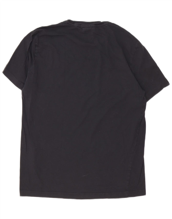 Tricou grafic Champion pentru bărbați Top mediu din bumbac negru
