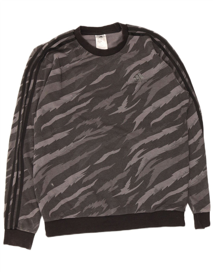 Hanorac pentru bărbați Adidas Jumper Medium Gri Animal Print Bumbac