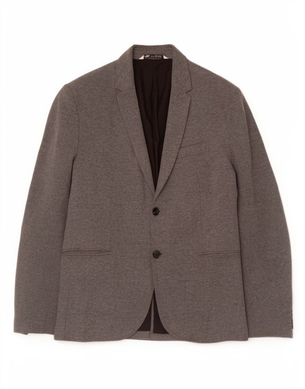 Blazer pentru bărbați Zara, cu 2 nasturi, UK 42 XL Gri poliester Clasic