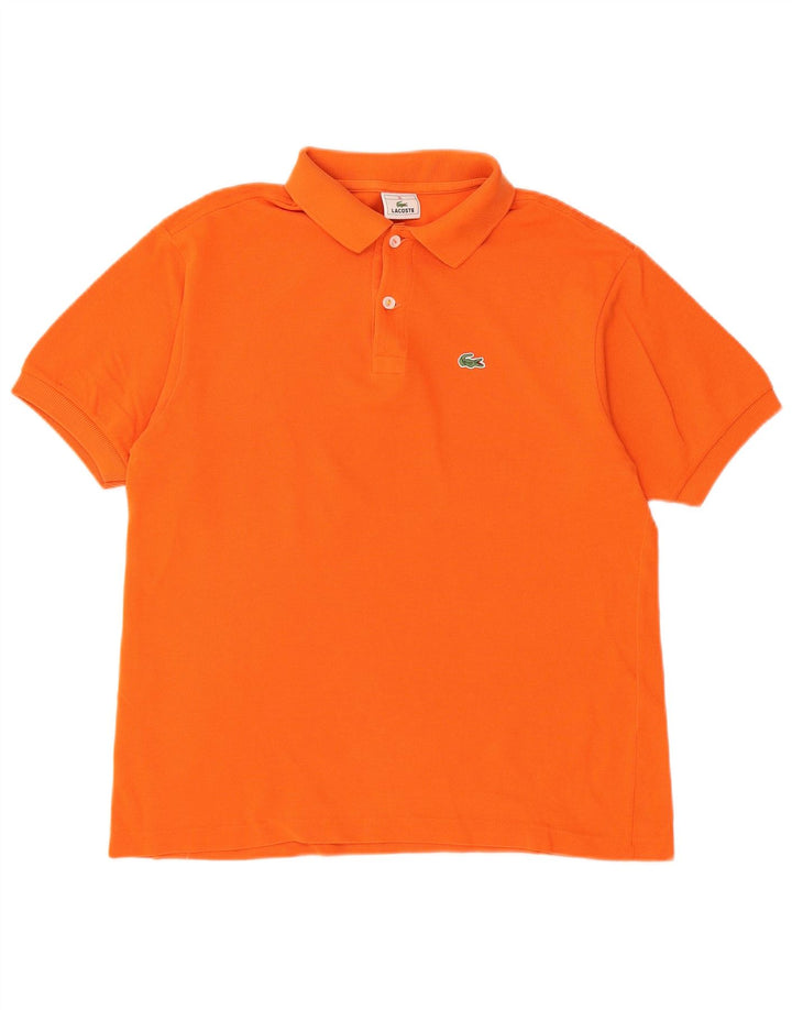 Tricou polo LACOSTE pentru baieti 15-16 ani bumbac portocaliu