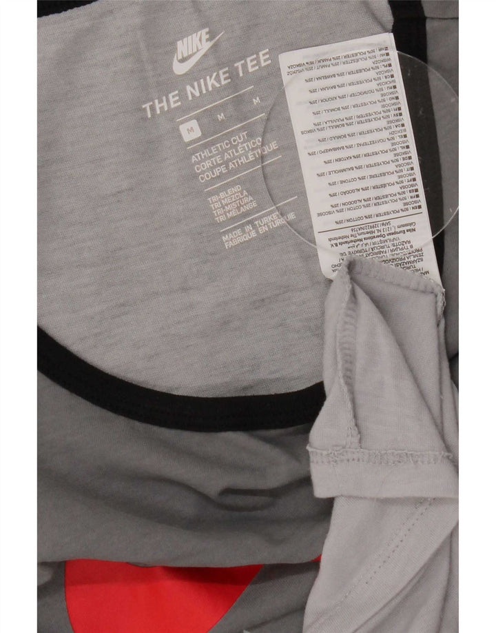 Vestă grafică cu croială atletică Nike pentru bărbați, poliester color bloc, gri mediu