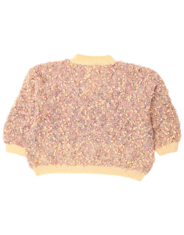 VINTAGE Pulover cu gât țestoasă pentru femei UK 20 2XL, multicolor, pete