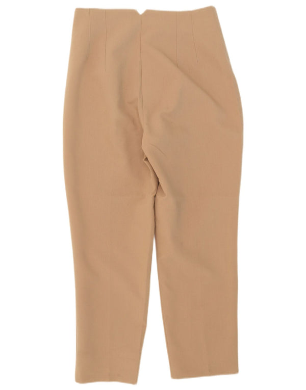 Pantaloni de costum conici pentru femei cu talie înaltă Zara Mari L30 L26 Poliester bej