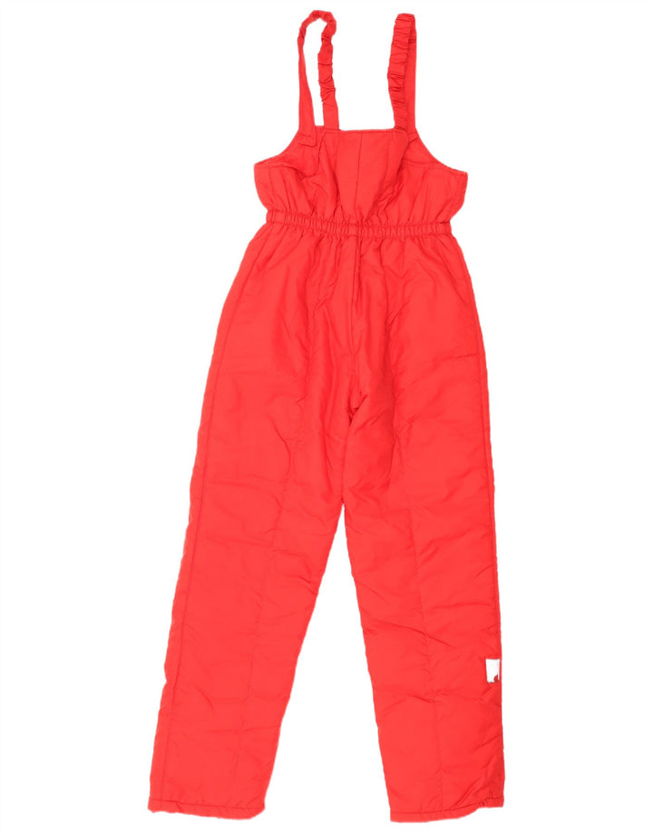 Salopetă de schi fără mâneci vintage pentru femei UK 12 Medium Red