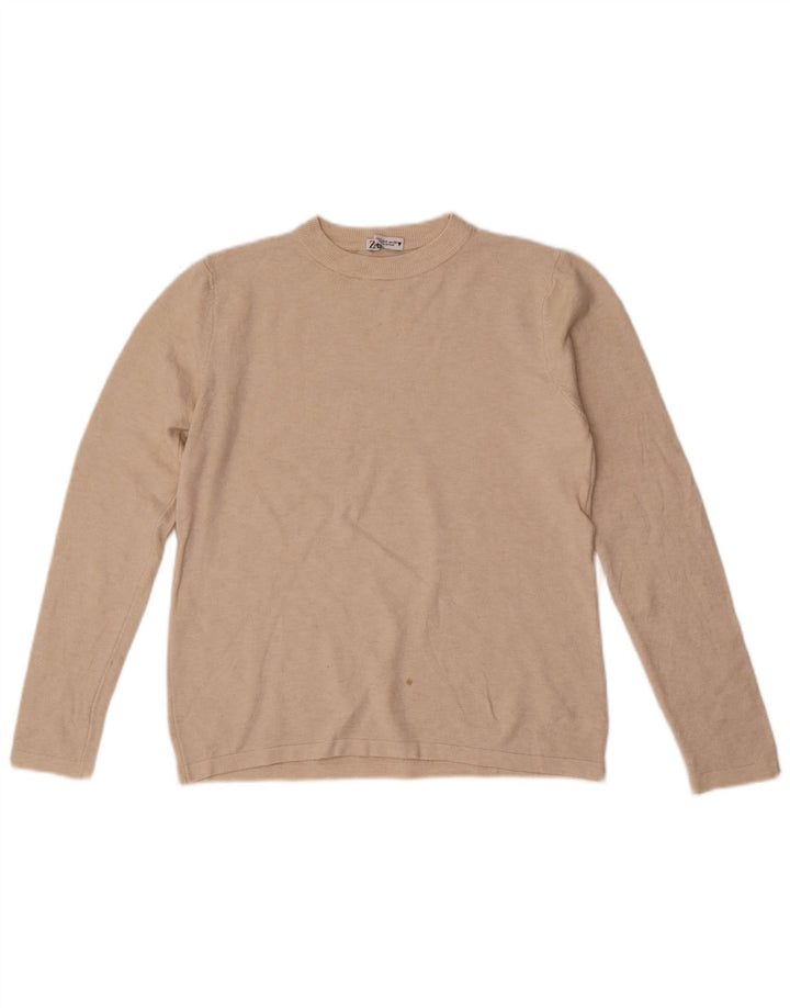 Pulover pentru damă Zara, cu gât turnut, UK 10, mic, alb