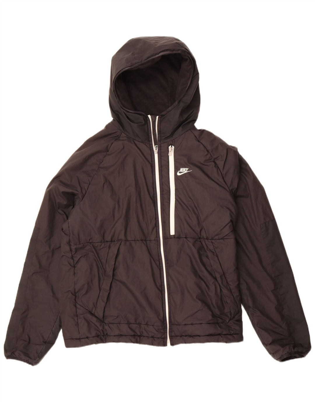 Jachetă de vânt cu glugă Nike Therma-Fit pentru femei UK 14 Medium Black