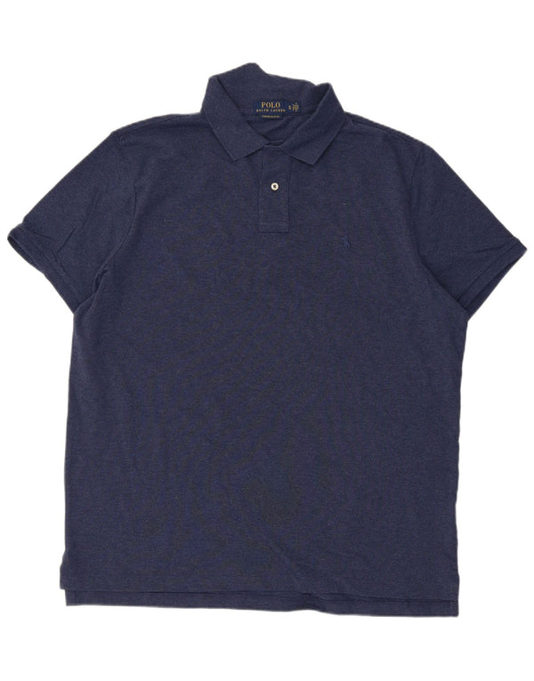 Polo Ralph Lauren pentru bărbați, personalizat, slim fit, bumbac, XL, albastru