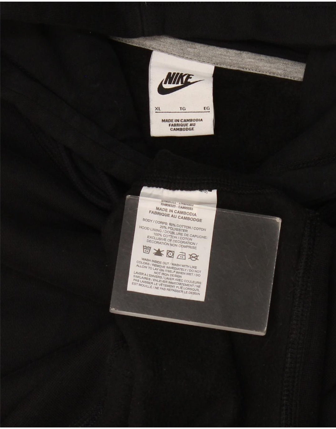 Pulover Nike pentru bărbați, XL, bumbac negru