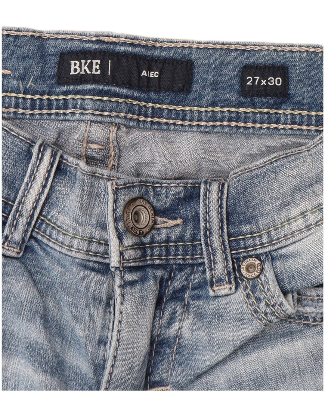 Blugi BKE Alec drepte pentru femei W27 L30 bumbac albastru