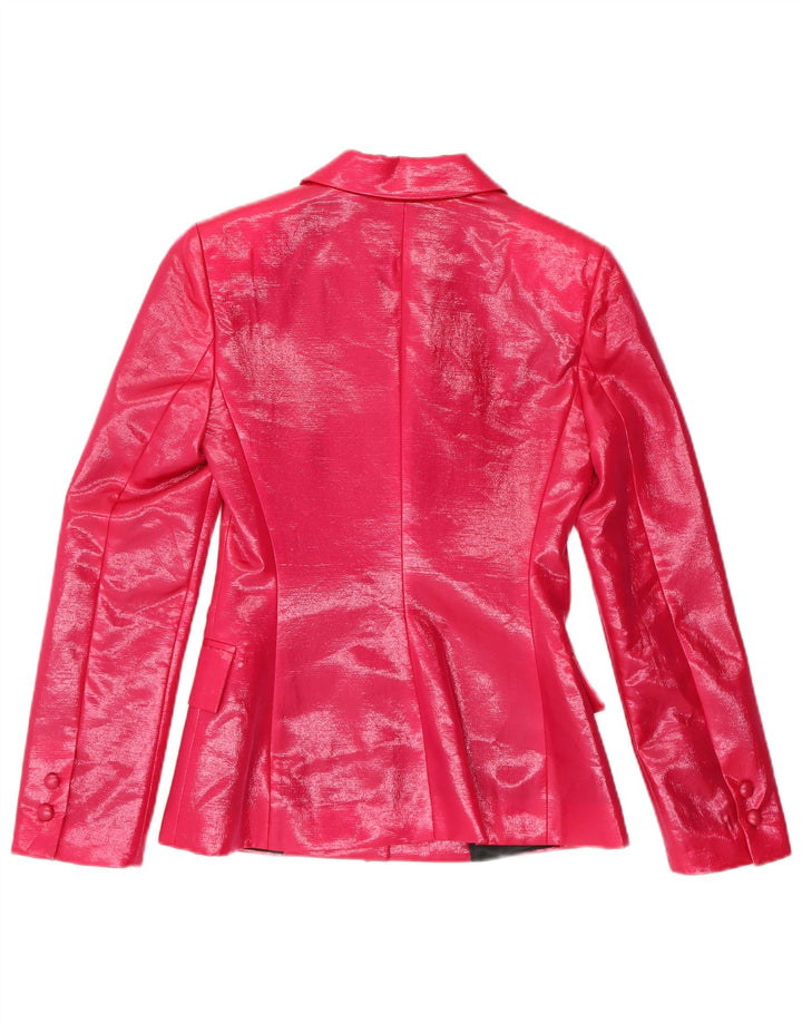 Jachetă Blazer Vintage Femei 1 Buton IT 42 Roz Mediu