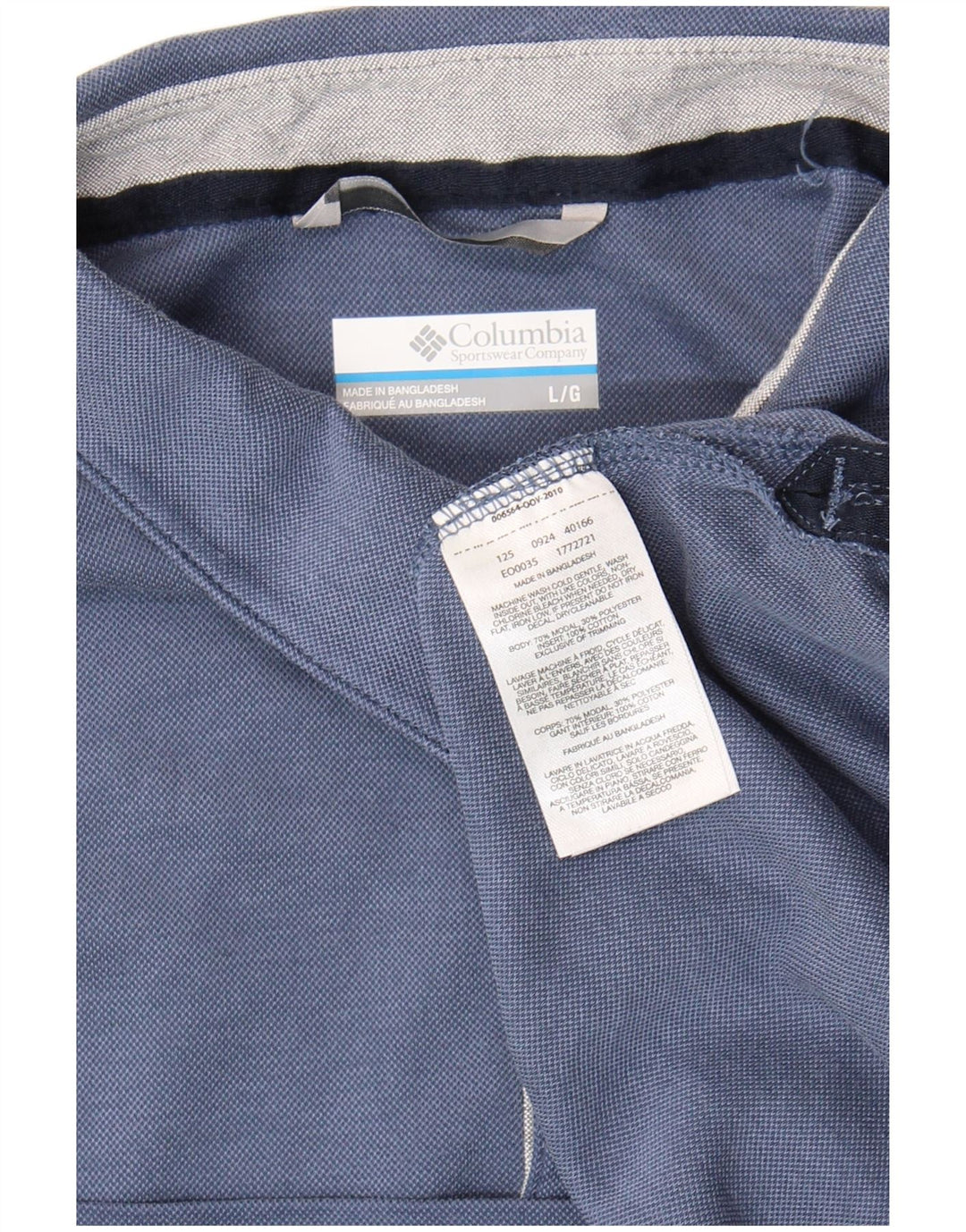 Tricou polo Columbia pentru bărbați, mare, albastru, modal