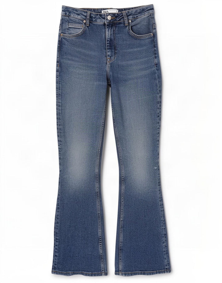 Blugi evazați pentru femei Zara EU 40 Medium W30 L31 Blue Bumbac