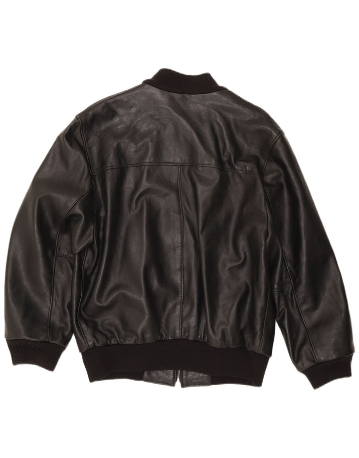 Jachetă din piele vintage pentru bărbați UK 38 Medium Black