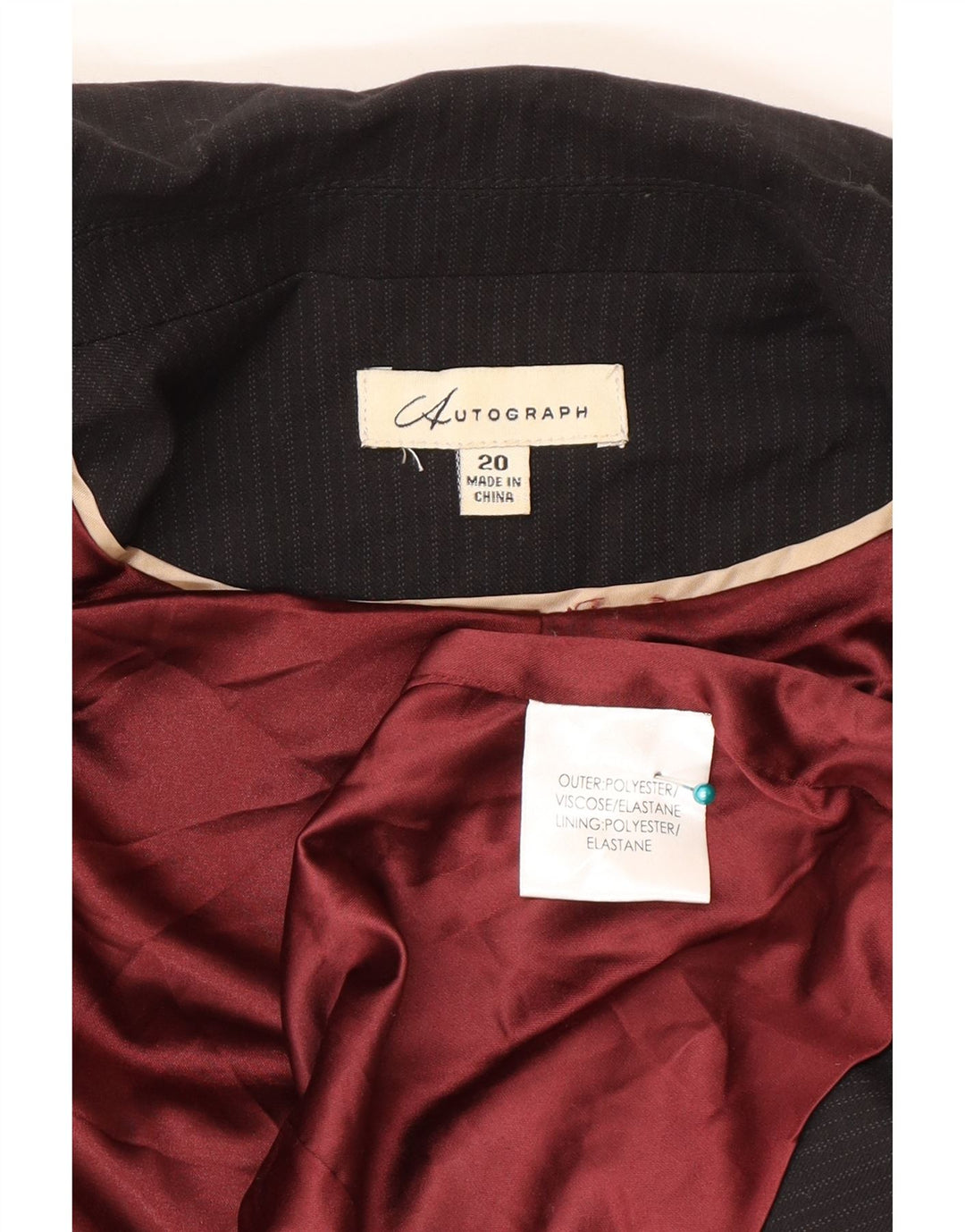 Jachetă pentru femei Marks & Spencer Autograph Blazer UK 20 2XL Black Pinstripe