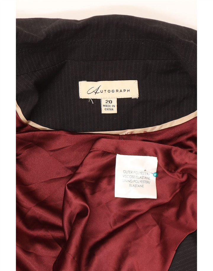 Jachetă pentru femei Marks & Spencer Autograph Blazer UK 20 2XL Black Pinstripe