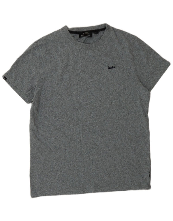 Tricou Superdry pentru bărbați Top XL bumbac cu pete gri