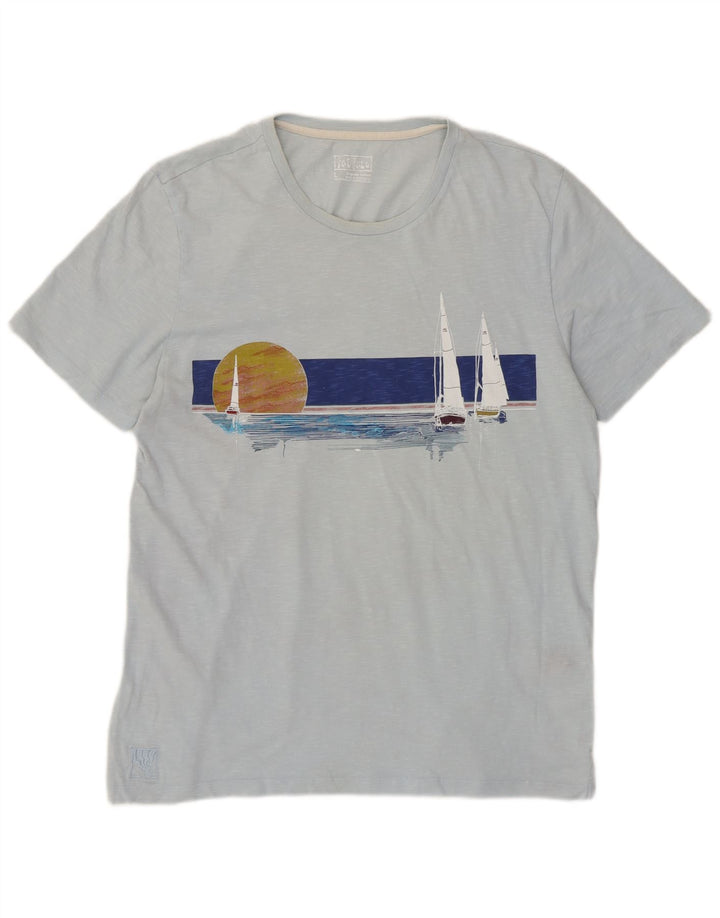 Tricou grafic pentru bărbați Fat Face Top mare, albastru, bumbac